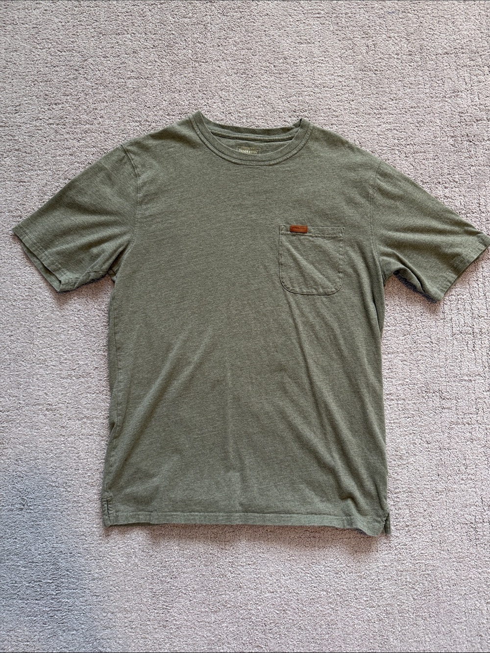 Pendleton Heavyweight Olive Green Short Sleeve Pocket Tee